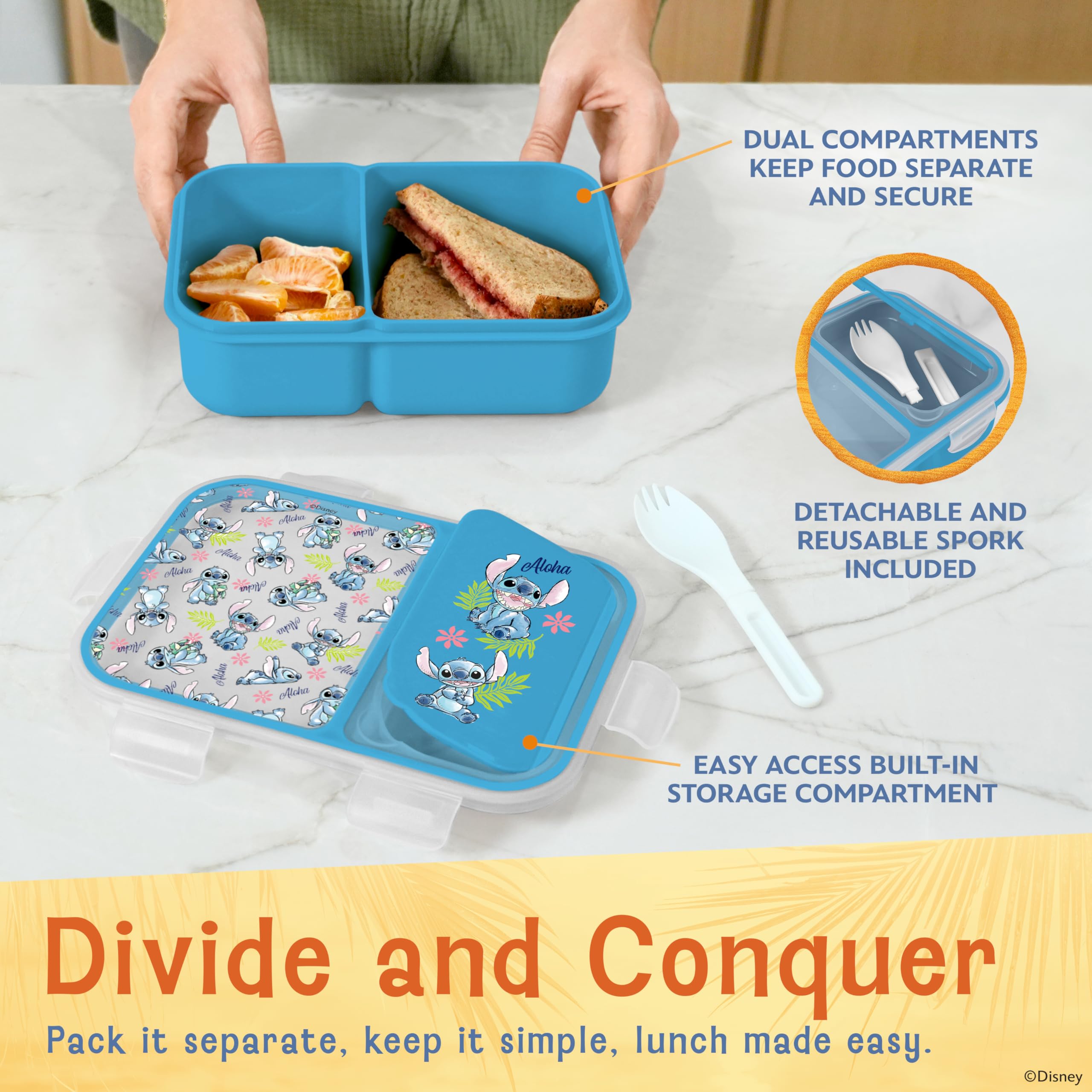 Amazon.com: Best Brands Disney Bento Box– Leak-Proof Kids Lunch